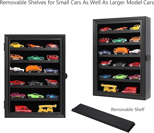 Miniatura 4 de Vitrina de autos de juguete a escala 164, vitrina de exhibición de coche fundido a presión, modelo de montaje en pared, gabinete de almacenamiento