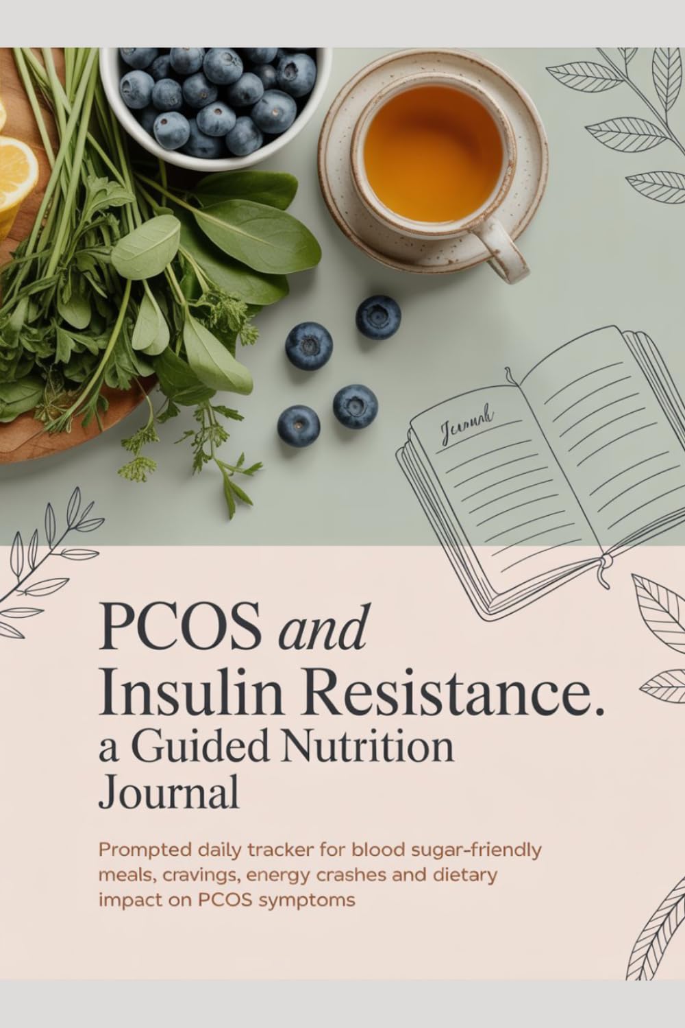 PCOS and Insulin Resistance: A Guided Nutrition Journal: Prompted Daily Tracker for Blood Sugar-Friendly Meals, Cravings, Energy Crashes and Dietary Impact on PCOS Symptoms