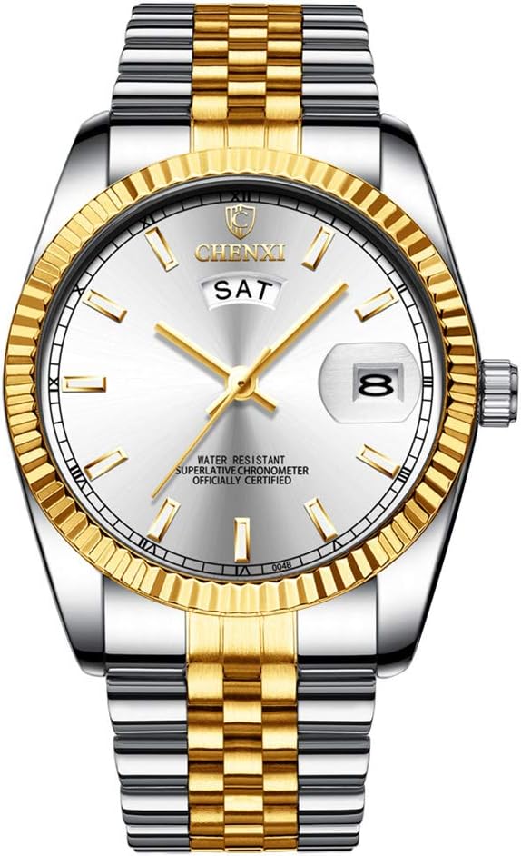 Reginald Watches for Women Stainless Steel Business Watches Casual Date Week Light Waterproof Sports Analog Quartz Watches, Silver, Business Casual