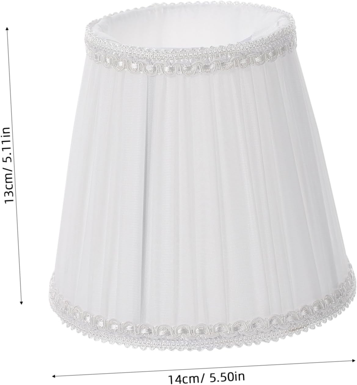 Housoutil Lamp Accessories Clip-on Fabric Lampshade Small Hanging Lamp White Cover Room Decor