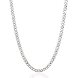 Jewelry Men's Curb Chain Stainless Steel Necklace (6mm-11.5mm) - 24