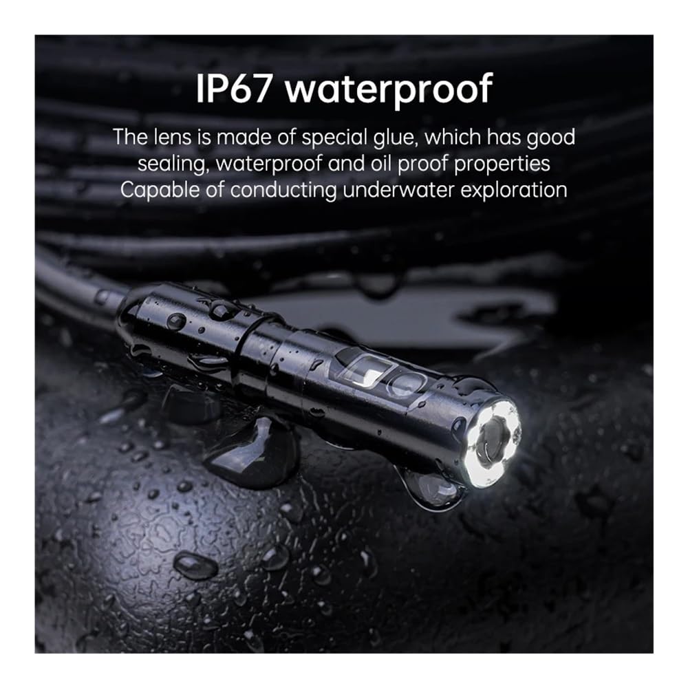 4,3'' IPS Industrie Endoskop Kamera Dual Objektiv 1080P IP67 wasserdichte Endoskop for Rohr Auto Inspektion(10m,Single Lens)