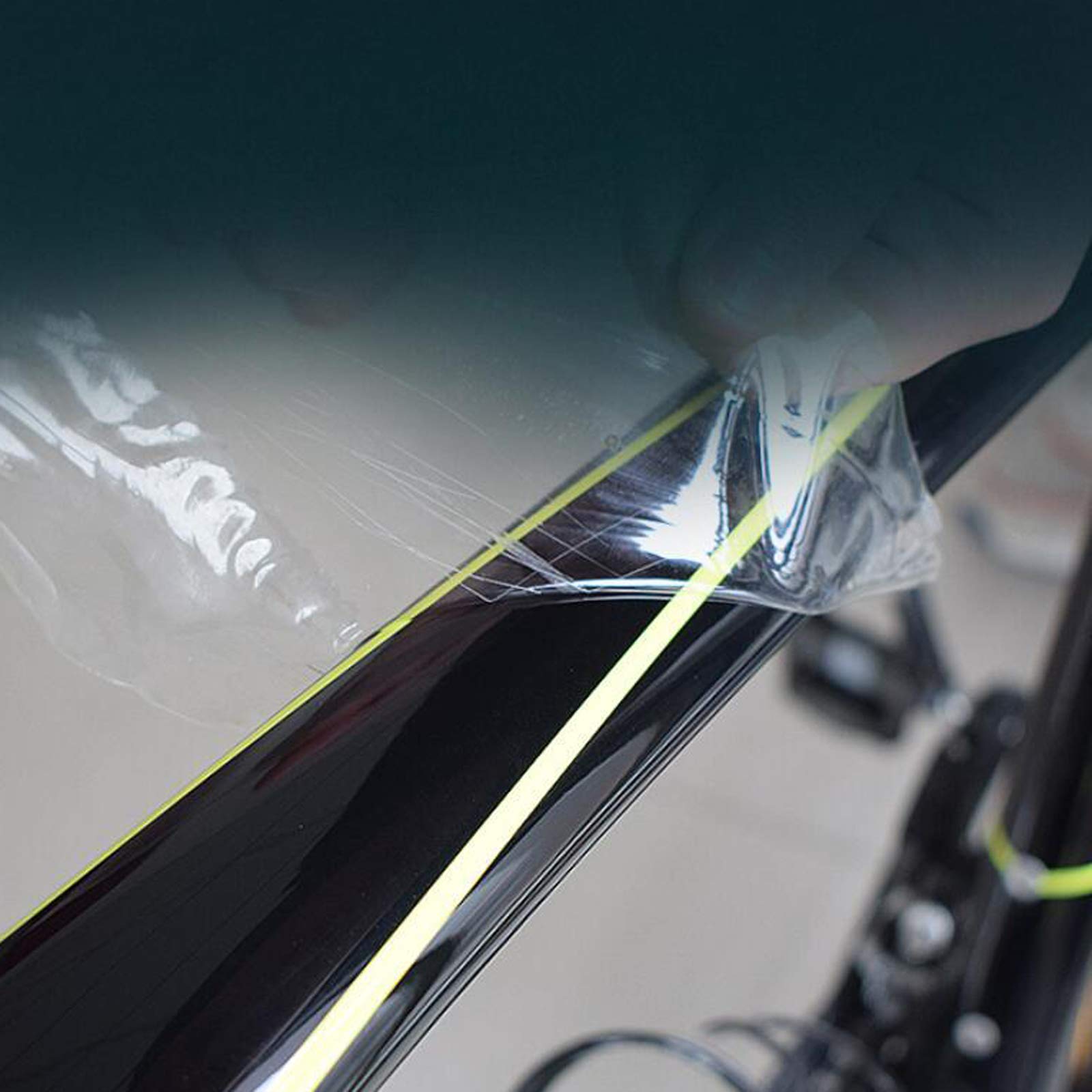 5 Set Transparent Fahrrad Rahmen Protector Bike Tape Wrap Decal Vorgeschnittene Folie Gelbe Box 10x200cm