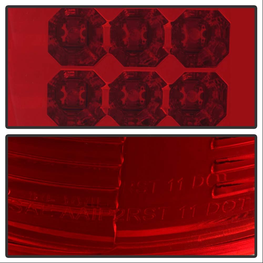 ACANII - For 1997-2003 Ford F150 99-07 F250 F350 F450 Superduty Red Clear LED Tail Lights Brake Lamps Pair Left+Right