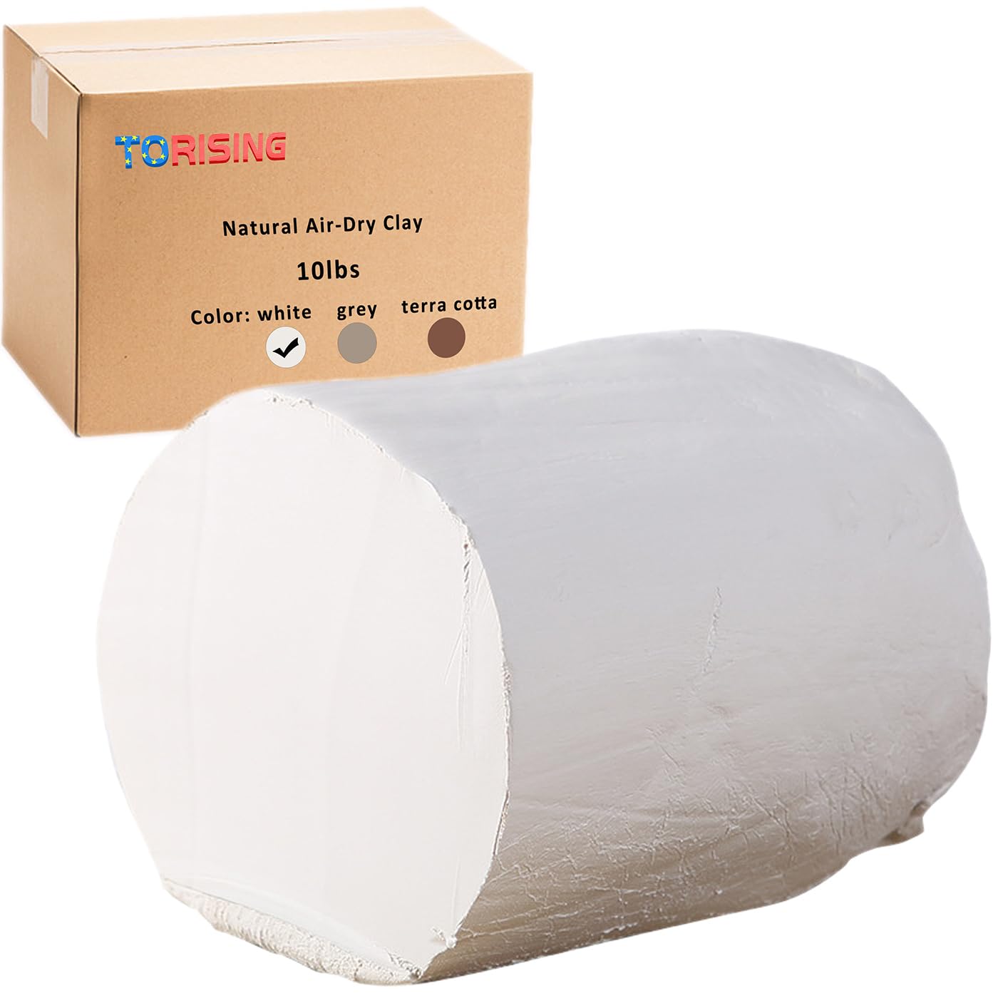 Air Dry Clay 10 LBs, Pottery Modeling Clay for All Purpose Hand Modeling and Throwing, Non-Toxic (White)