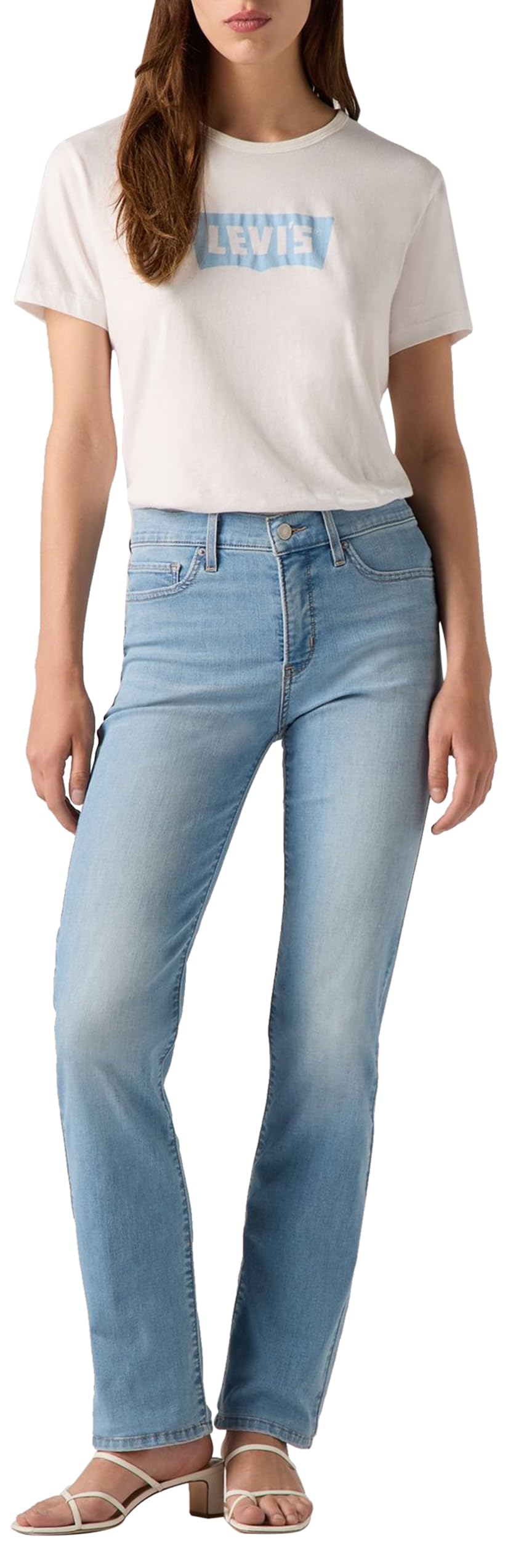 Levi's Women's 314 Shaping Straight Jeans, Cool View, 28W / 32L