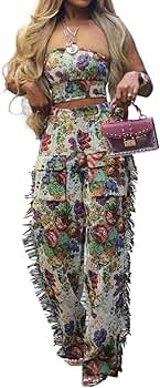 Amazon.com: BOKITECAO Women 2 Piece Outfits Sets Floral