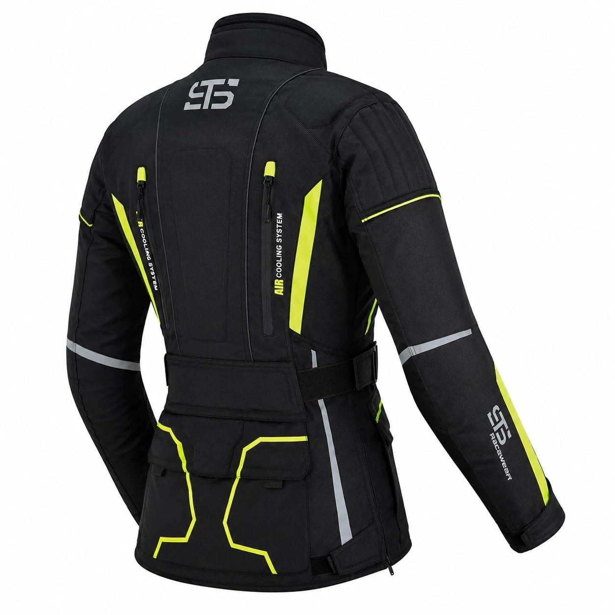 Generico ST 825 Volcano Giacca Moto Donna, Tessuto Tecnico Impermeabile, 3 Strati 4 Stagioni, Protezioni CE