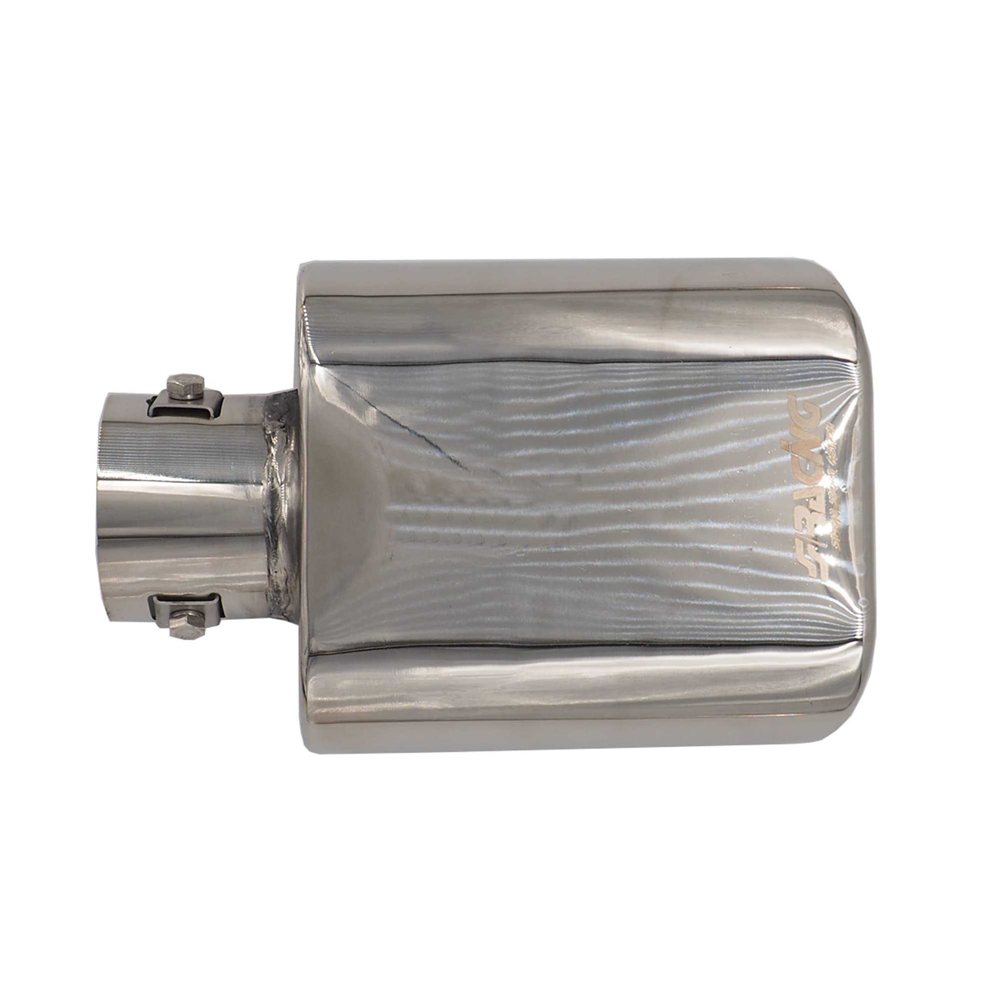 Simoni Racing Cola de Tubo de Escape Deportiva Cuadrada Inclinada Acero Inoxidable - 140x80xL240mm - Montaje ->57mm