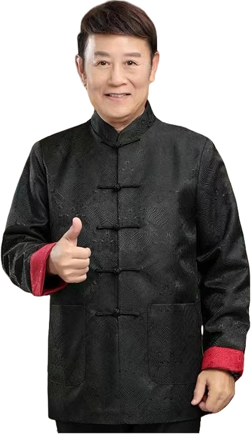 Men's Spring Autumn Loose Fit Celebratory Tang Suit Long Sleeve Coat Birthday Occasion