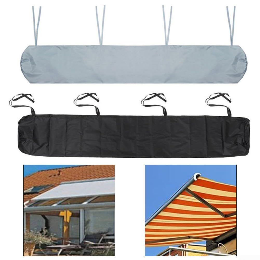 SPORTARC Housse d'auvent imperméable pour terrasse extérieure - Noir - 3,5 m