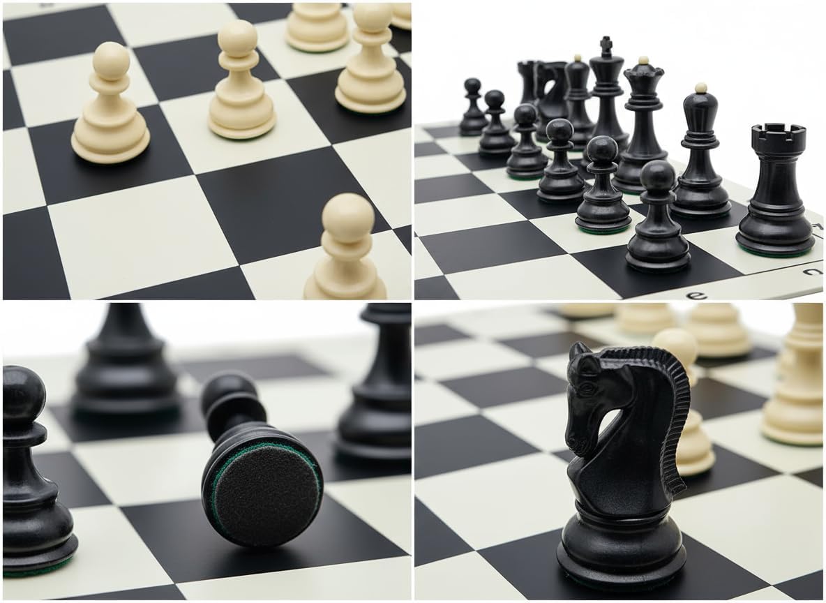 20-inch Foldable Silicone Easy-to-Clean Large Chess Set, Family Retro Adult and Children's Chess Portable Travel Game Chess Set with Storage Bag, Ideal for Outdoor and Travel Use.