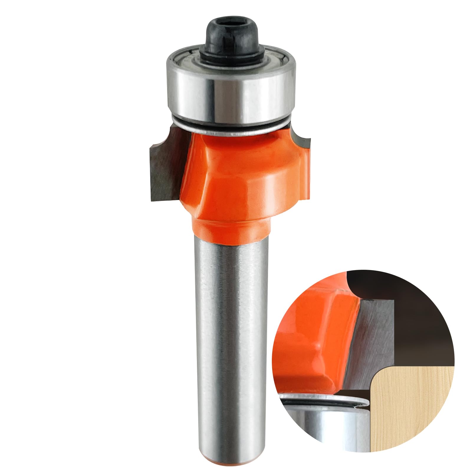 Fresa arrotondata da 8 mm, raggio di 2 mm, fresa rotonda standard, con cuscinetto a sfera, lama in metallo duro K10, per la lavorazione del legno, fai da te, per la fresa a a casa