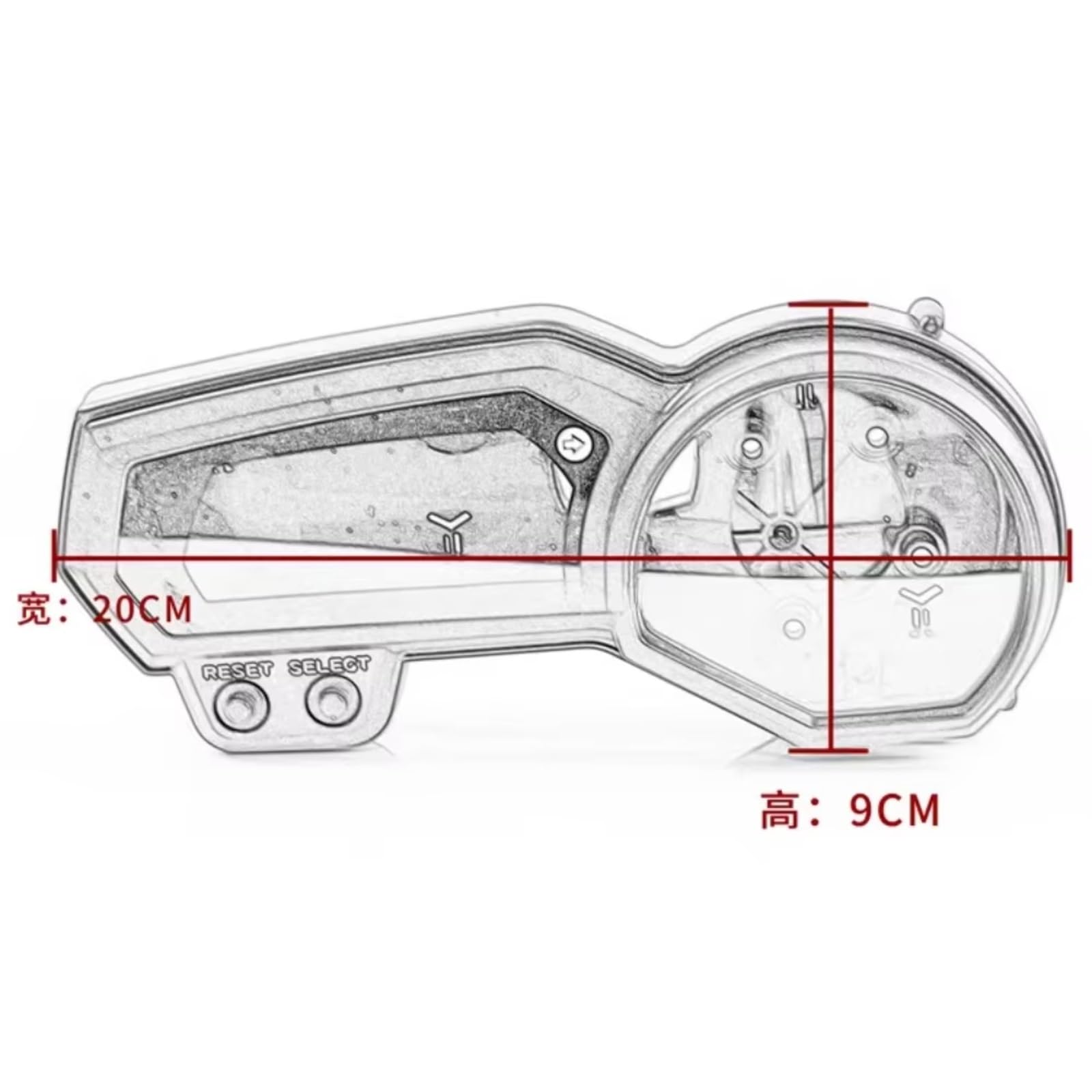 Tachimetro Cassa Compatibile Con Yamaha Per FZ1 N S Per FZ6 N R 2006-2013 Contachilometri Contagiri Contachilometri Contagiri Scatola Contachilometri Moto(Single Turn Set)