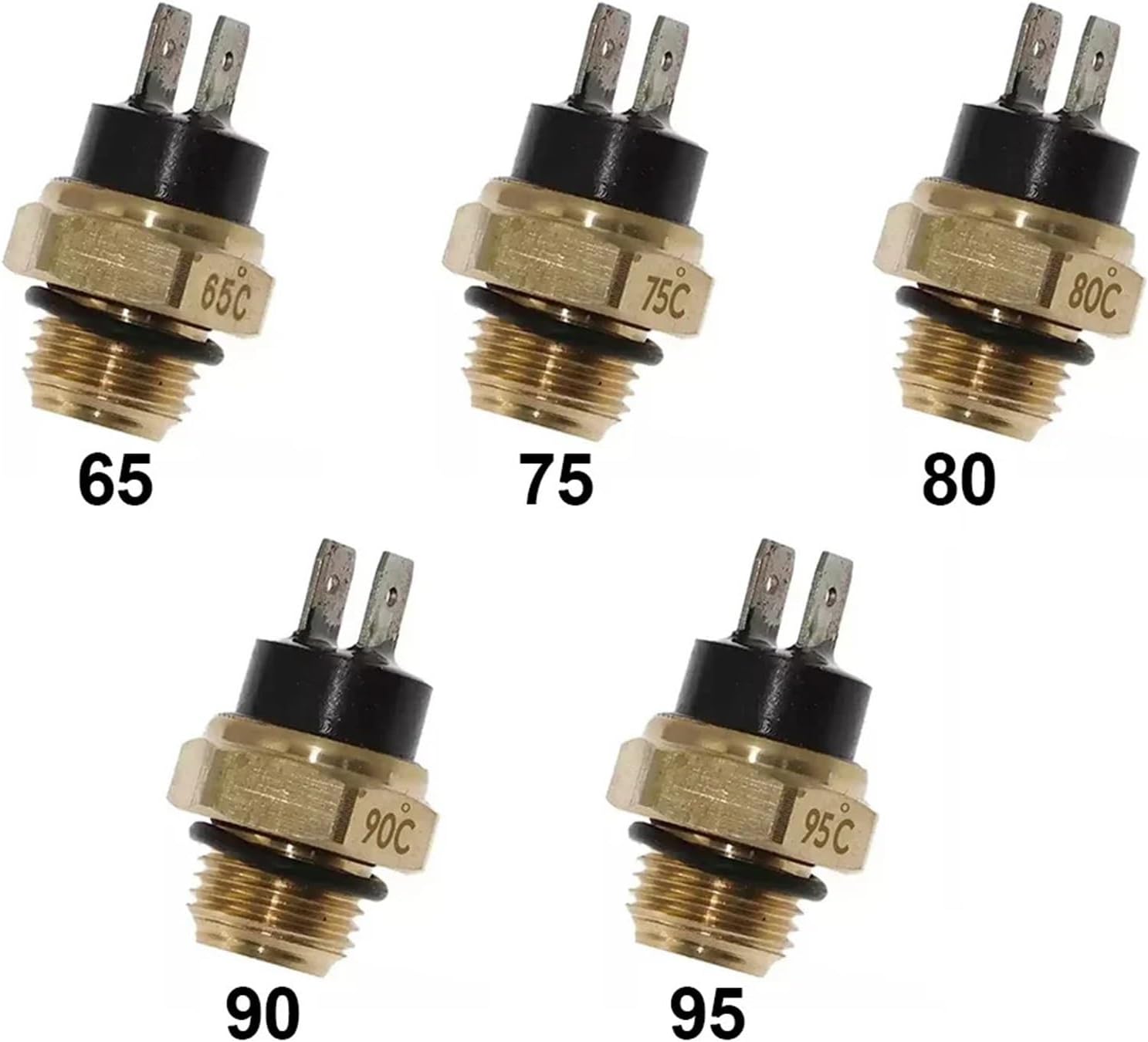 M16 65/75/80/85/90/95° Water Temp Sensor Radiator Coolant Fan Water Temperature Thermostat Switch Sensor(90)