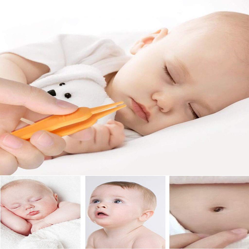 Lot de 2 pinces à épiler de nez pour bébé, pince de sécurité à tête ronde, outil de nettoyage des oreilles de nouveau-né