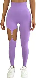 Calça legging feminina de cintura alta com controle de barriga, sem costura, macia, para treino, corrida, ciclismo, ioga