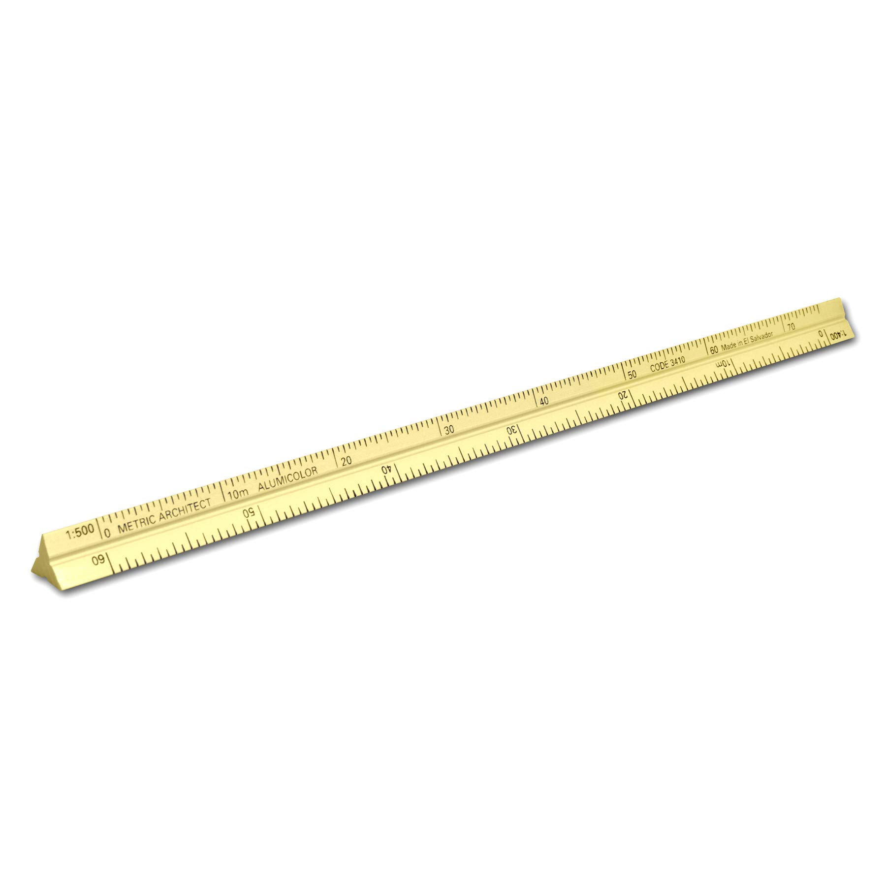 Alumicolor Aluminum Architect - Báscula métrica de bolsillo, 15 cm, color dorado