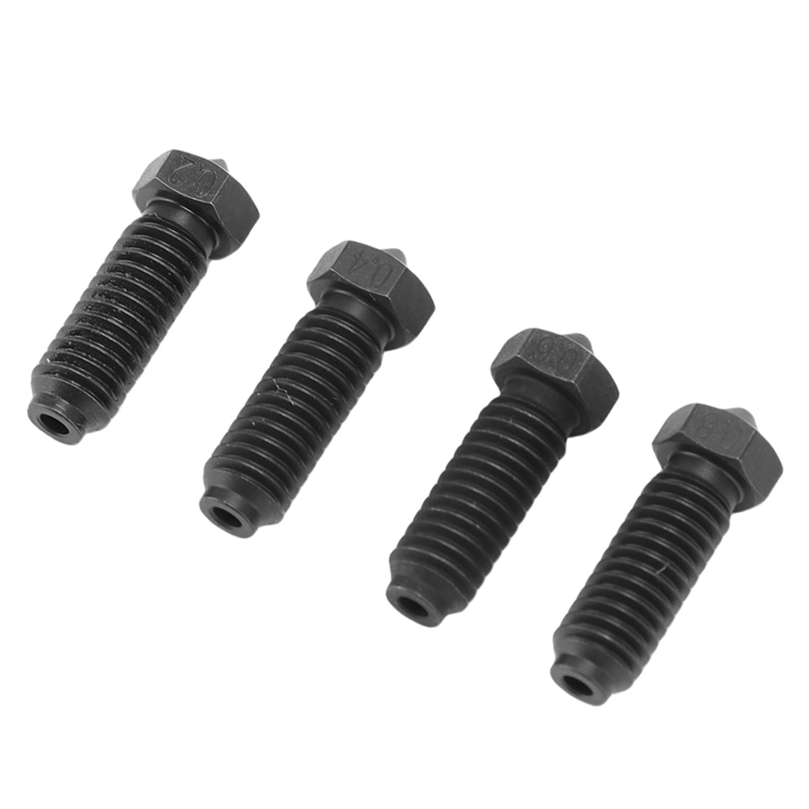 Zerodis Kit de Boquillas de Acero Endurecido Mecanizadas CNC 40 Piezas Boquillas de Repuesto para Impresora 3D 0,2 0,4 0,6 0,8 Mm hasta 608 °F para Impresión FDM para Usuarios de 3 Combo S1