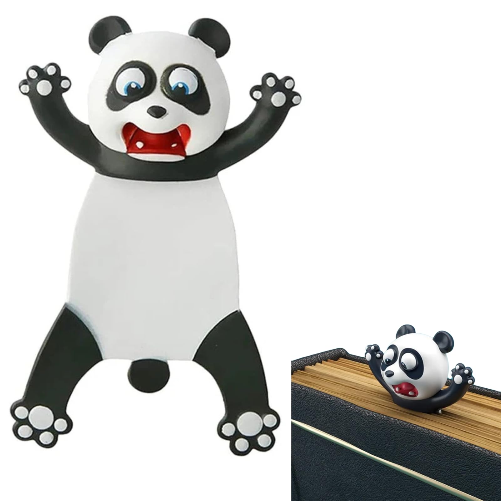 VIFERR 3D Cartoon Animal Bookmark Stereo Wacky Reading Bookmark Cute Book Markers for Students Book Lover (Sichuan Panda)