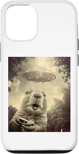 iPhone 14 Pro Capybara UFO Alien Weirdcore Aesthetic Artwork Case