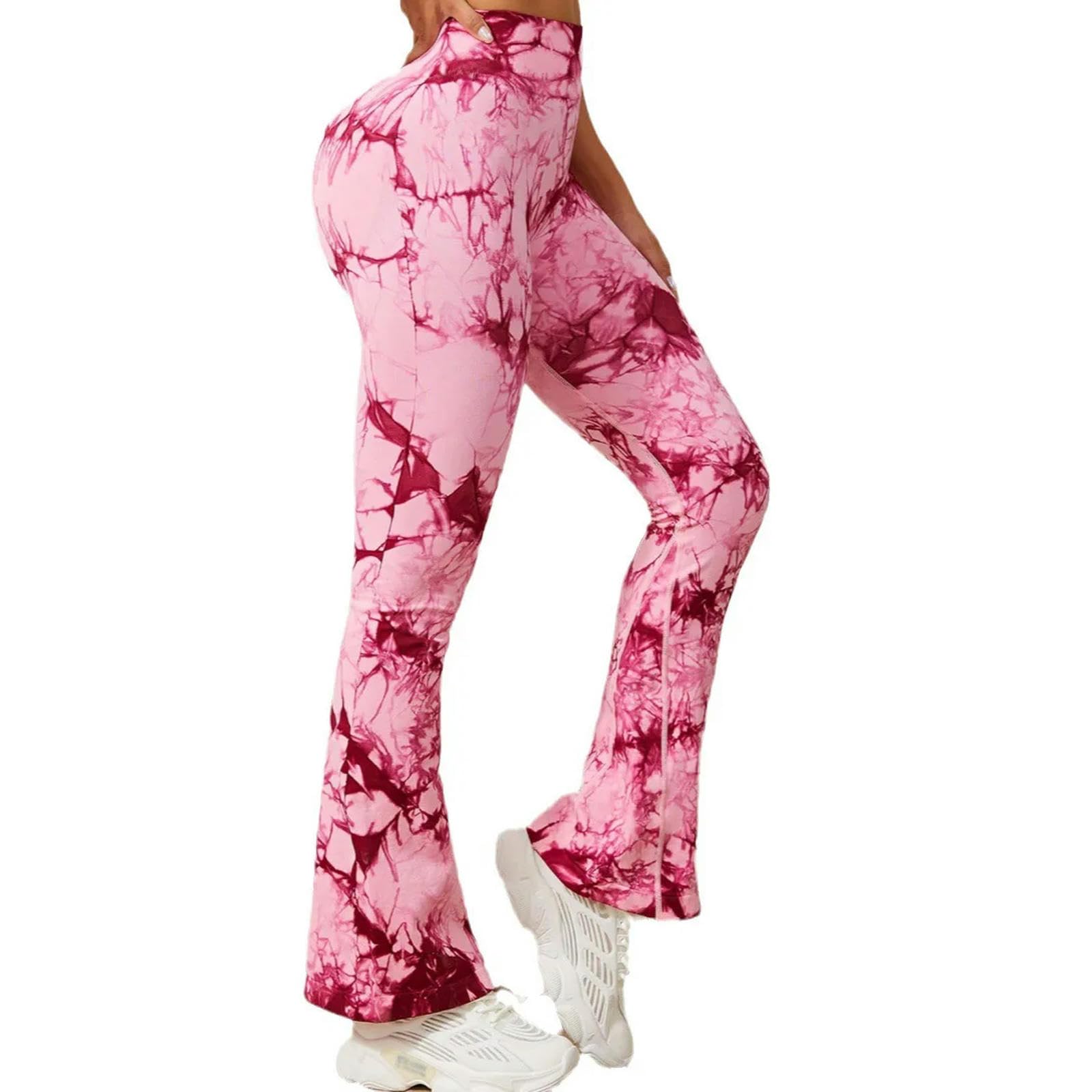 Pantaloni da yoga da donna a vita alta leggings da palestra senza cuciture leggings tie dye pantaloni da yoga per allenamento controllo della pancia