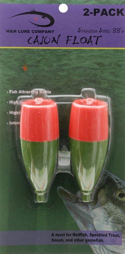 H&H Cajun Float Sinkers, Orange/Green, 4Inch Fishing