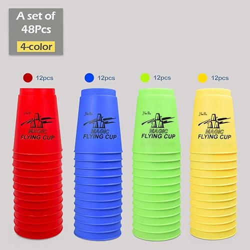 Miniatura 2 de Kayzyue Competidor de apilamiento deportivo, 48 piezas de juego de entrenamiento de velocidad de apilamiento deportivo para competición de desafío