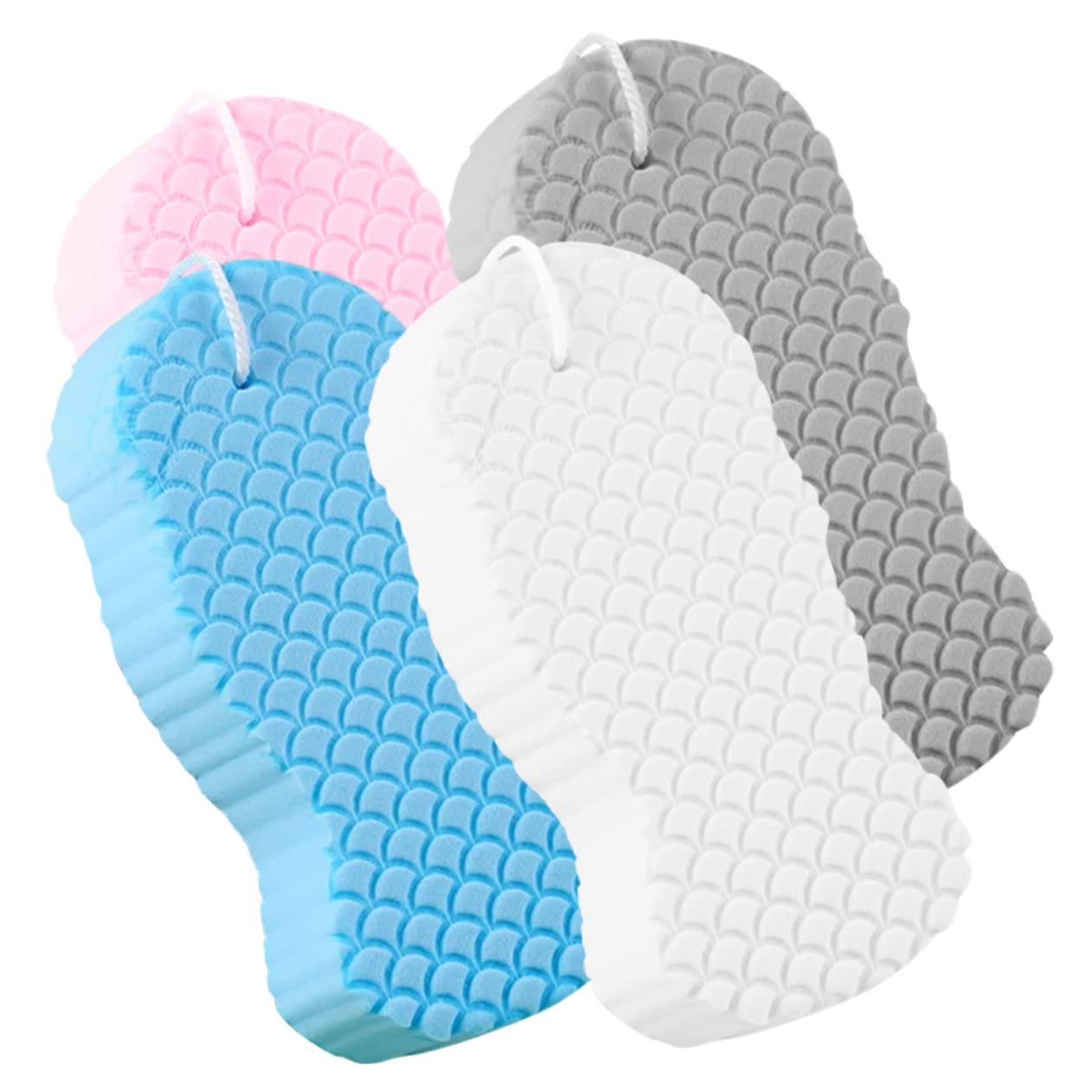 minkissy 20 esponjas de baño esponjas de limpieza para el hogar, accesorios de masaje, cepillo de esponja para baño, herramienta de portátil, esponja para baño, suministro de bebé, toalla de