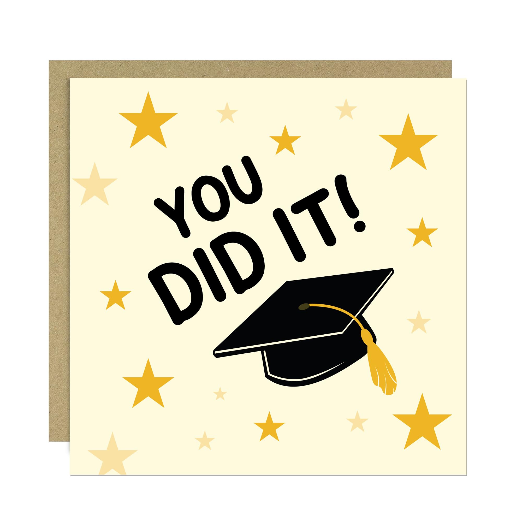 RED OCEAN Graduation Card For Daughter Son YOU DID IT Card Congratulations For Graduation Degree Granddaughter Grandson Best Friend With Kraft Envelope