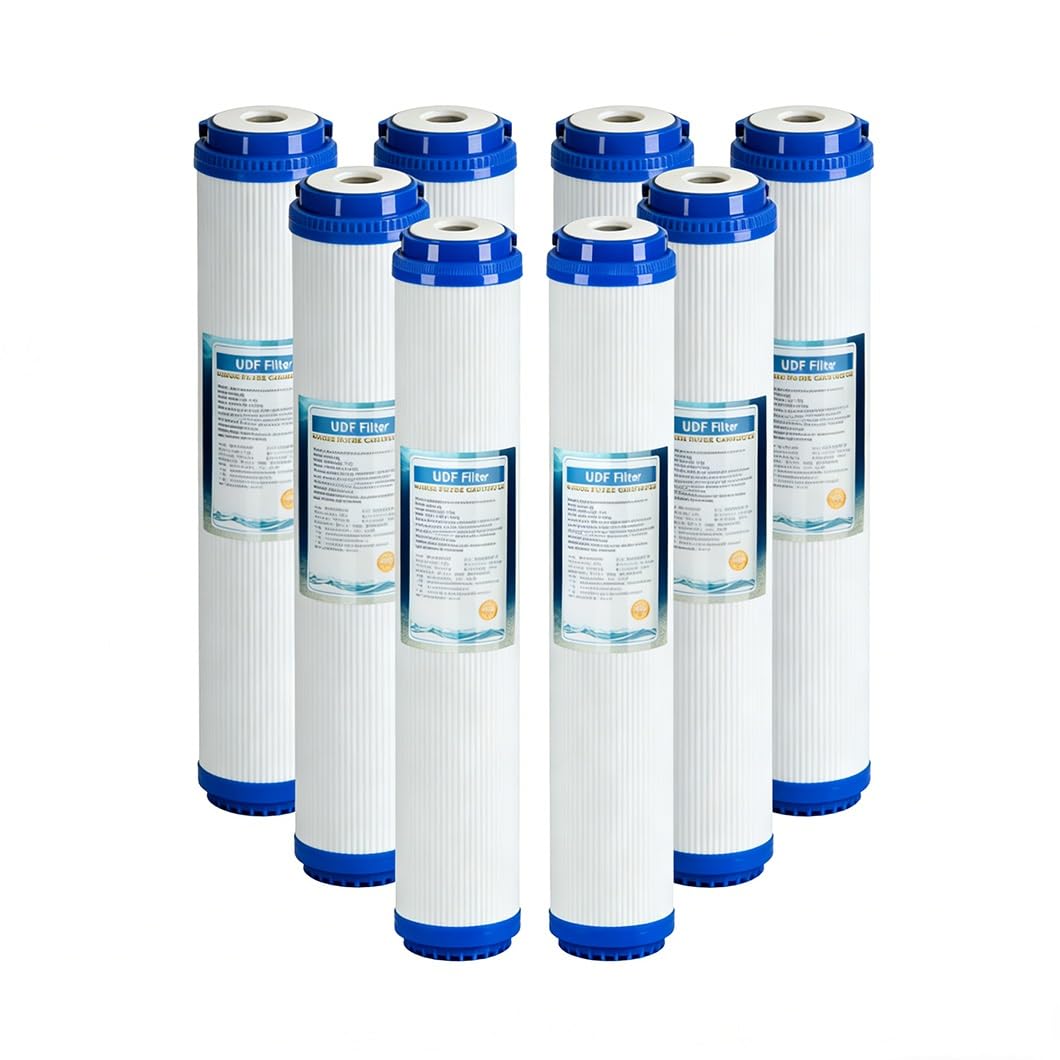Cartouche charbon actif UDF 20 pouces élimine goût chlore et mauvaise odeur eau