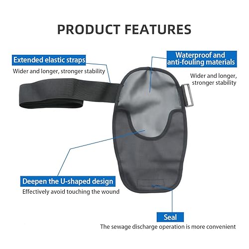 Miniatura 3 de Fundas para bolsa de ostomía, ajustable, portátil, para colostomía, impermeable, para estoma de ducha, con cinturón de soporte elástico ajustable