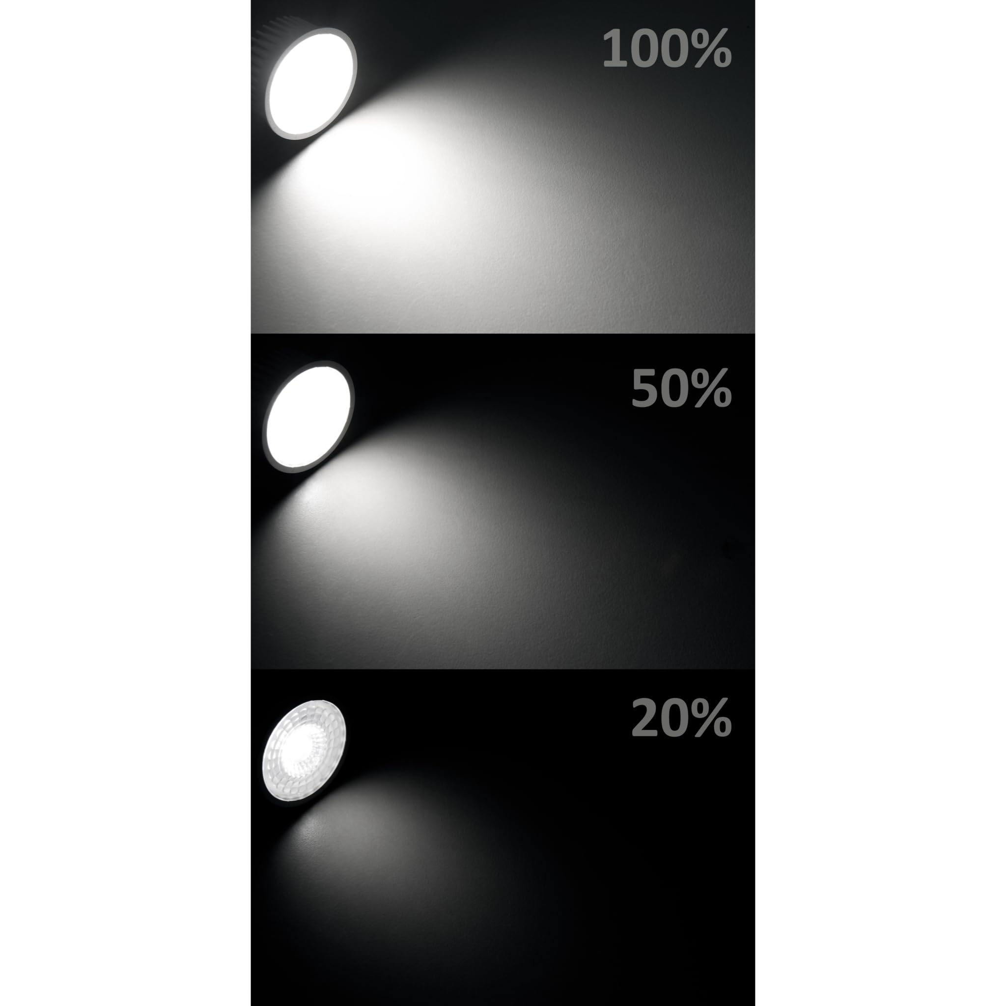 6 Stück flacher LED Einbaustrahler Lotta 230V 5W COB Step-Dimmbar | IP20 | Farbe: Edelstahl gebürstet | Einbauleuchte 4000K Neutralweiß | Kompakter Deckenspot für Wohnbereich