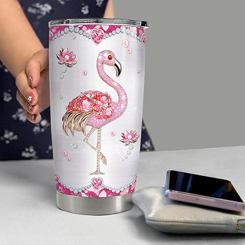Vista 39 de SANDJEST Vaso de llama – Taza de viaje para café con aislamiento de acero inoxidable de 20 onzas – Regalos de llama para mujeres, niñas