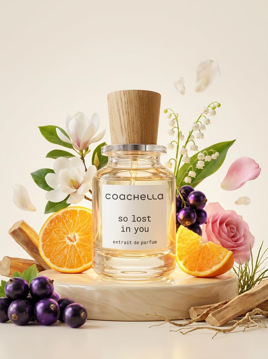 Coachella So Lost in You - Extrait de Parfum 50 ml | Unisex | 21 % Duftöl | Made in France | Floral, Fruchtig & Holzig | Langanhaltend