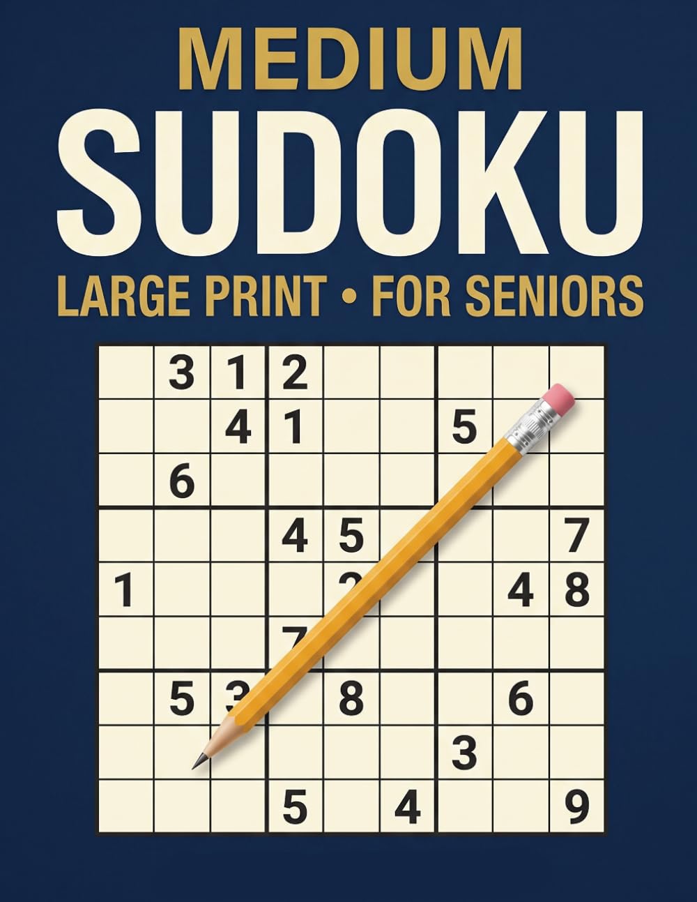 Sudoku: Medium Challenge in Large Print – Clear Numbers, Spacious Layouts for Stress-Free Solving