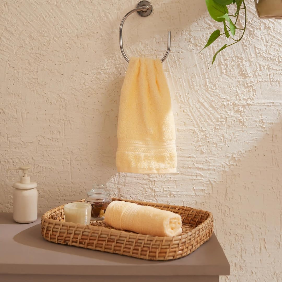 Livspace Paleto Hand Towels - Set of 2 Teal Cotton -12 Livspace Paleto Hand Towels - Set of 2 Teal Cotton -12