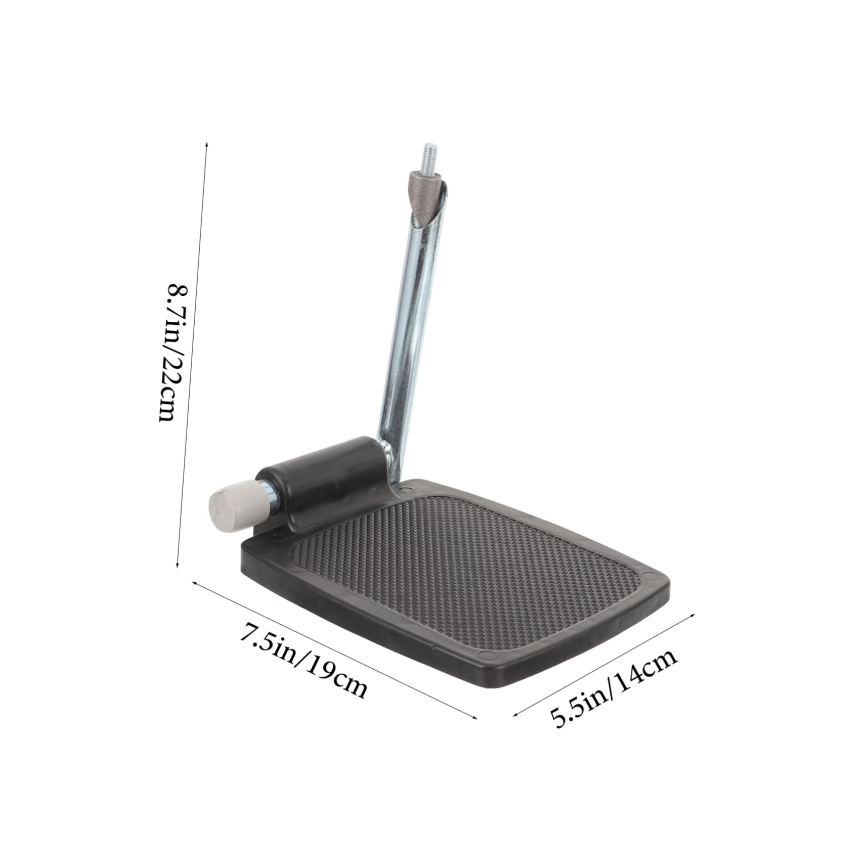 BESTYASH 1 Par de Reposapiés para Silla de Ruedas, Pedal Estable y Resistente de Plástico Negro con Poste, Adecuado para Uso Diario