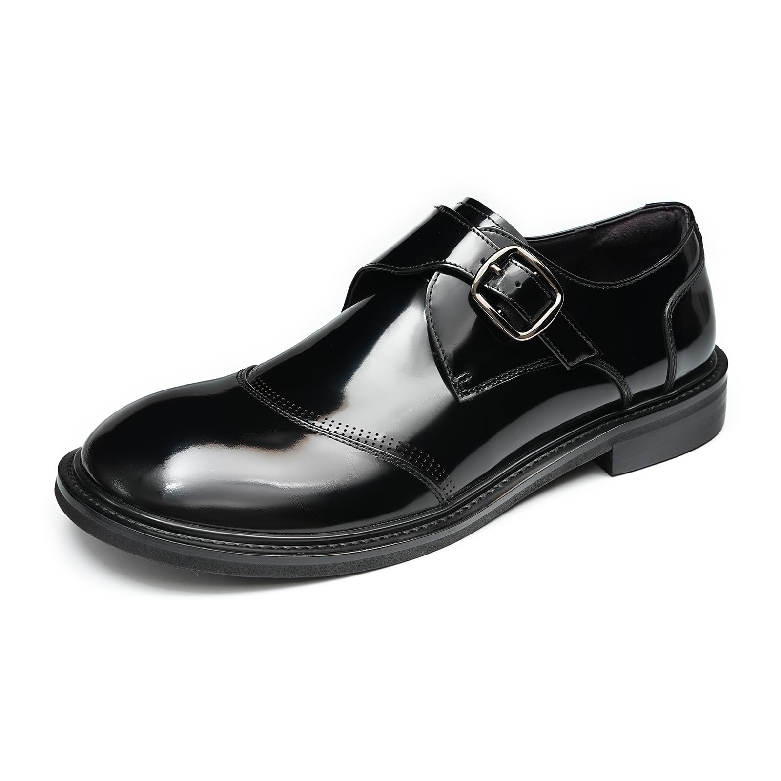 Herren Business Freizeit Mönch Schuhe Schnalle Formelle Lederschuhe