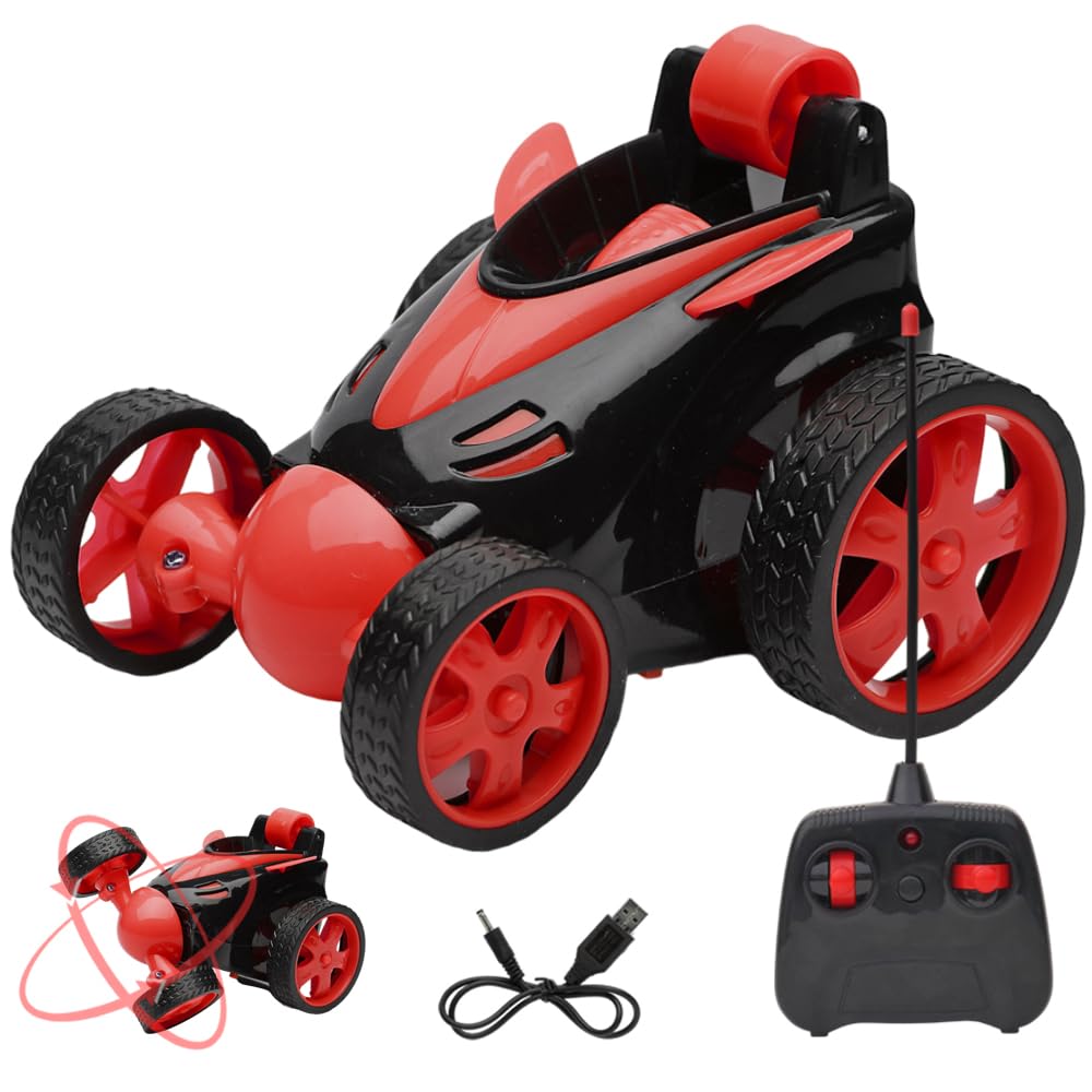 Gooyo DB2060 Rechargeable 5 Functions 360° Rotating & Rolling Small Stunt Car Toy with USB Cable & Remote Controller with Demo Feature | Red Color, Power Source: Lithium Battery in Car (Included) (B0BLBW79NQ) Amazon Price History, Amazon Price Tracker