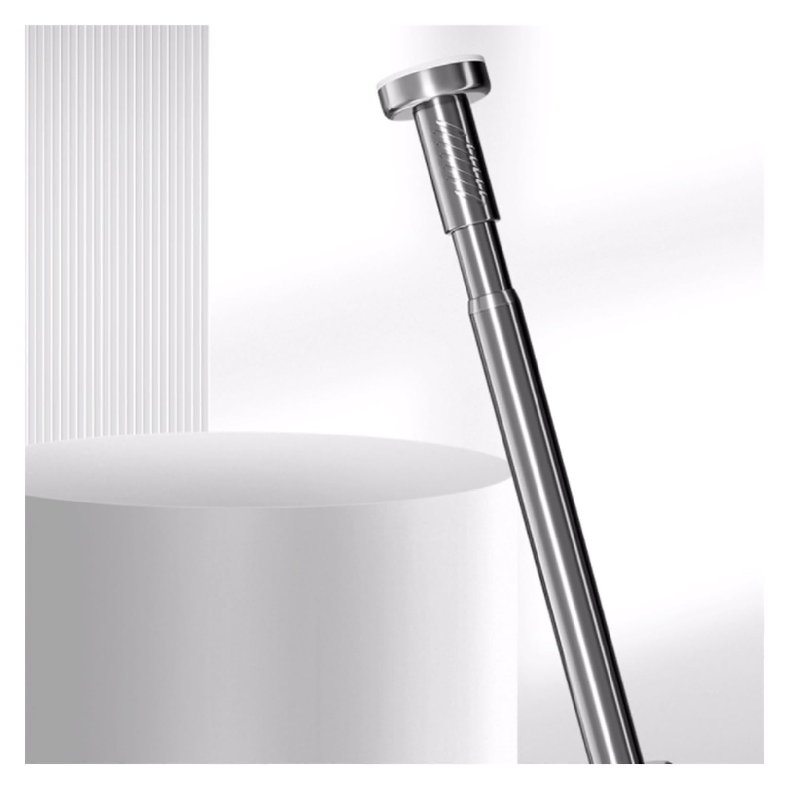 Adjustable Carbon Steel Shower Curtain Rod Multipurpose Telescopic No Drill Suitable For Windows Bathrooms And Wardrobes stable(Silver,190-260cm)