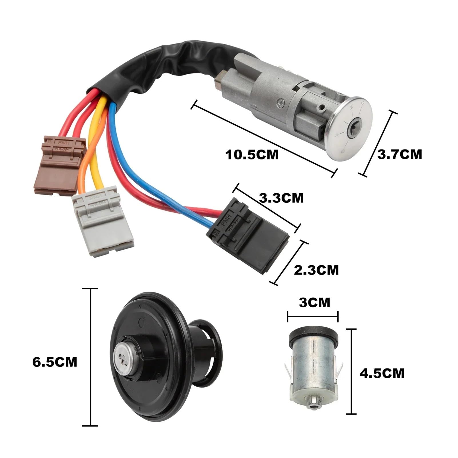 Juego de Cerradura Kit de Interruptor de Encendido 4162F4 4162L9 4162S1 4162-S1 Apto for Citroen Jumpy Apto for Peugeot Expert Apto for Fiat Scudo Barriles de Cerradura de Puerta
