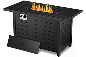 Xbeauty Propane Fire Pit Table for Outside Patio