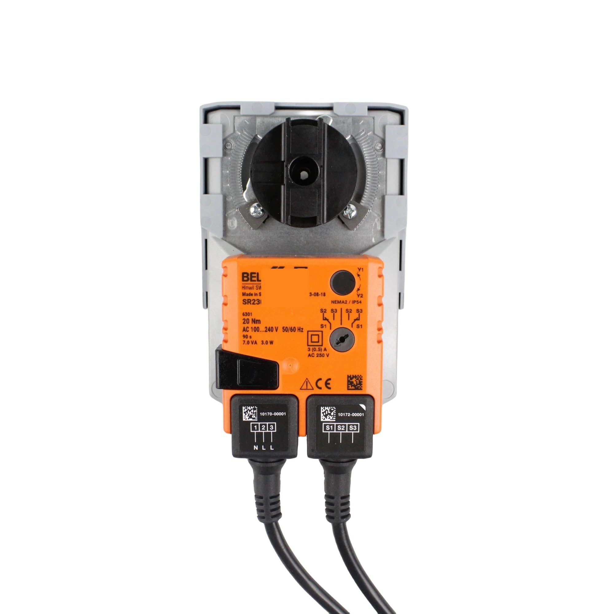 Actionneur rotatif SR230A-S 20Nm avec commutateur AC100-240V systèmes de cvc, systèmes de Ventilation et de climatisation