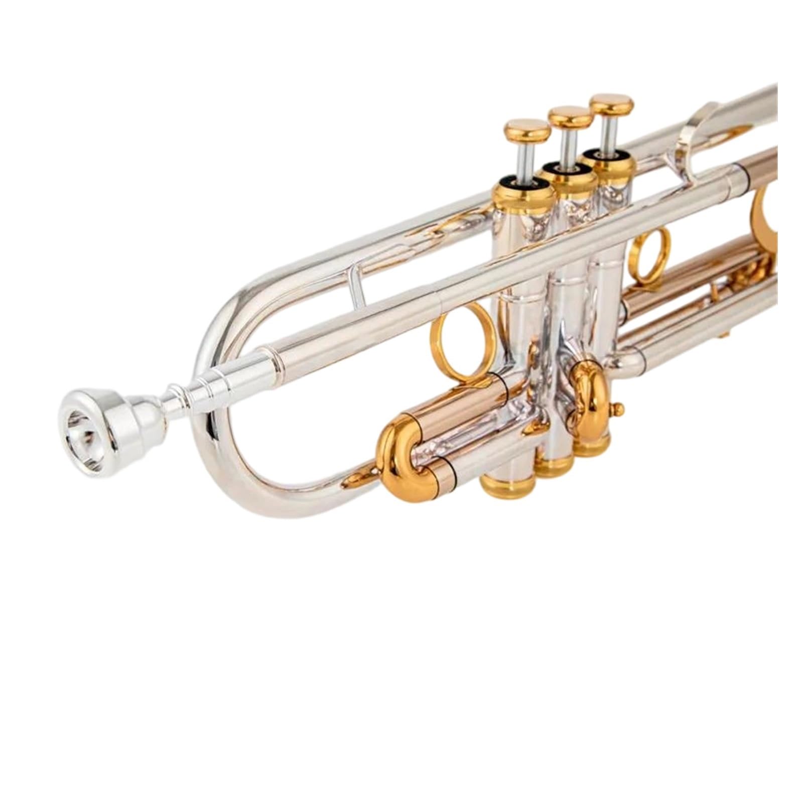 Bb Trompete Instrument Oberfläche Gold Versilbert Messing Profi