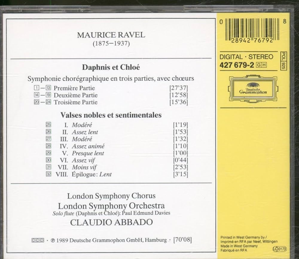 Ravel: Daphnis Et Chloe - Amazon.com Music