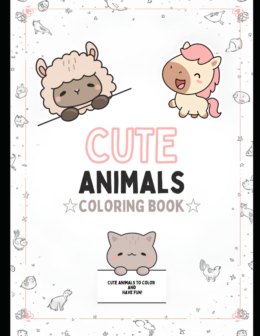 Cute Animals Coloring Book: Fun and Easy Coloring Pages for Kids