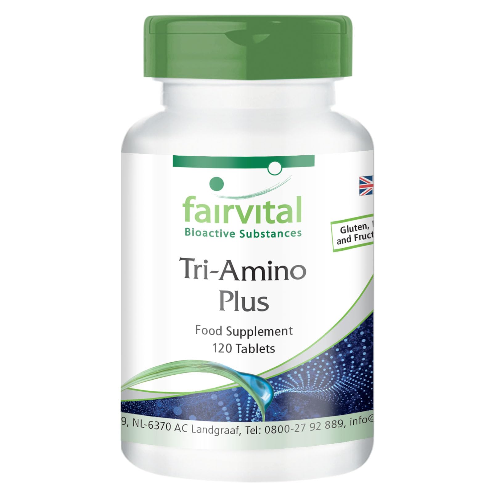 Tri-Amino Plus - 120 Tablets - Vegan Amino Acid Complex with Minerals - with L-arginine, L-ornithine, L-lysine, Calcium and Magnesium - Made in Germany | fairvital