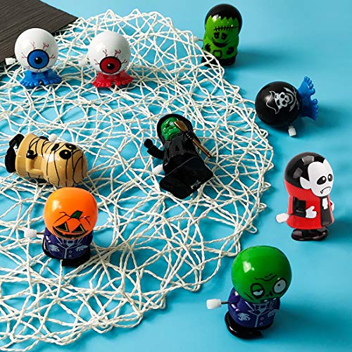 Dokeawo Halloween Wind Up Toys, 15 Pcs Halloween Toys Halloween Goody Bag Filler Novelty Jumping and Walking Toys Trick or Treat Bags Supply for Child Kids Party Favors - Thumbnail 2