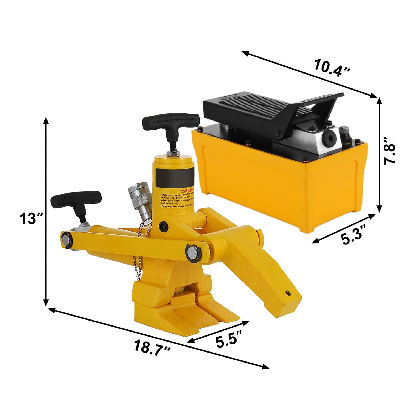Hydrauliczna zmieniarka do opon 10000 PSI Lever Opony bez usuwania dla wszystkich rodzajów Automatyczna maszyna Zapewnij Stabilność(Plus Foot Pump)